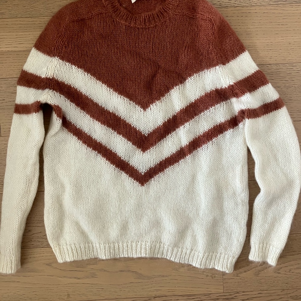 Sezane Sweater - Cream and Brown